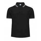 Джемпер (рубашка) поло мужской черный (S-XL) POLO REGULAR MAN BLACK    для нанесения логотипа, фото 4