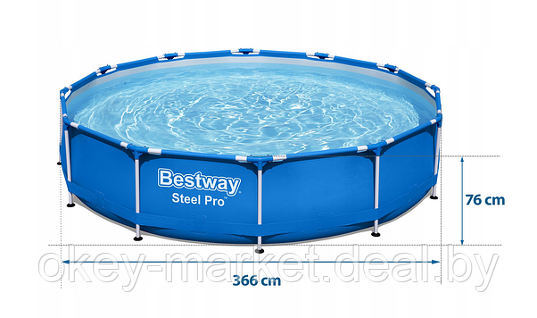 Каркасный бассейн Bestway Steel Pro 56681 (366х76), фото 2