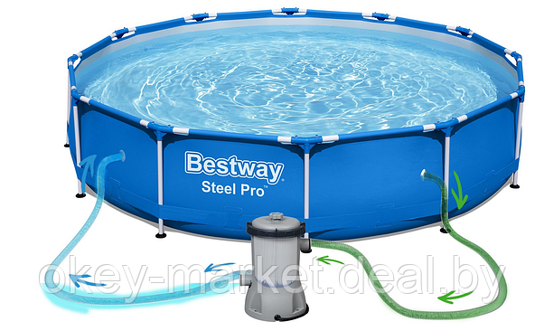 Каркасный бассейн Bestway Steel Pro 56681 (366х76), фото 3