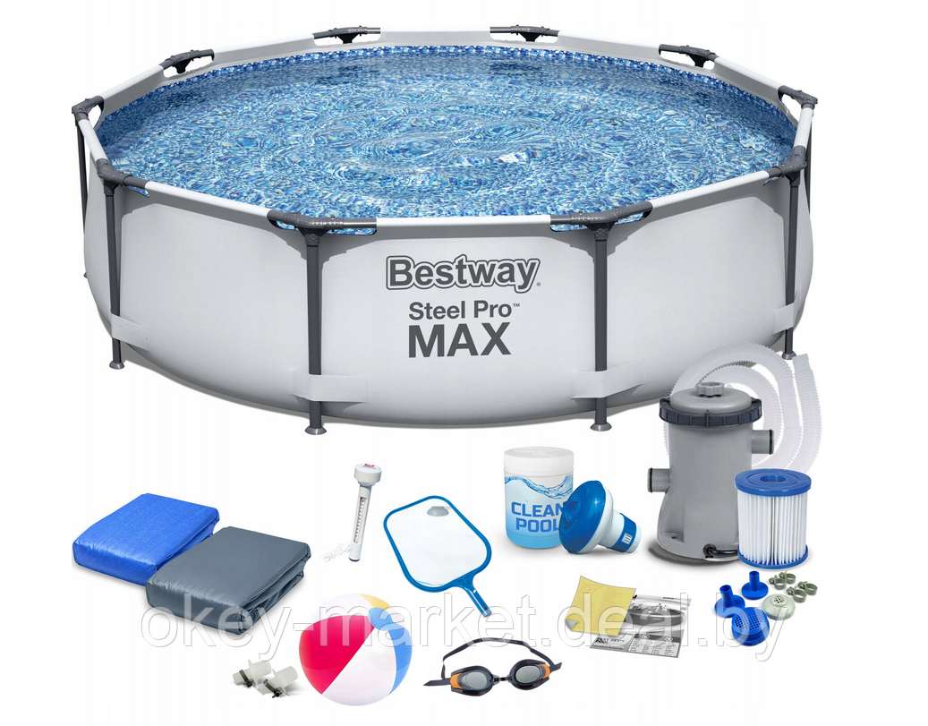 Каркасный бассейн Bestway Steel Pro Max 56408 (305х76) 15в1