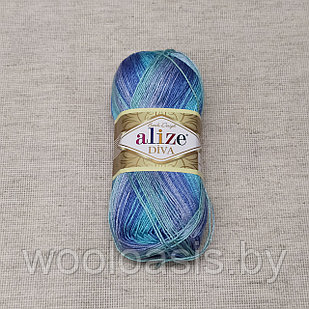 Пряжа Alize Diva Batik Design, Ализе Дива Батик, турецкая, секционная, 100% акрил, для ручного вязания (цвет 1767)
