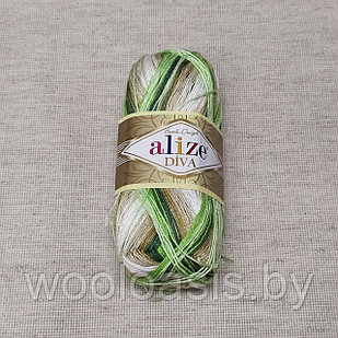 Пряжа Alize Diva Batik Design, Ализе Дива Батик, турецкая, секционная, 100% акрил, для ручного вязания (цвет 5944)