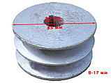 Шкив ременной пос. 20мм (2 ручья,B-17мм,D85мм), фото 3