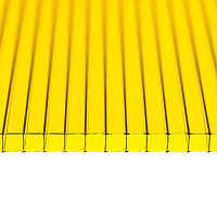 Поликарбонат сотовый желтый 4х1050х1000 мм