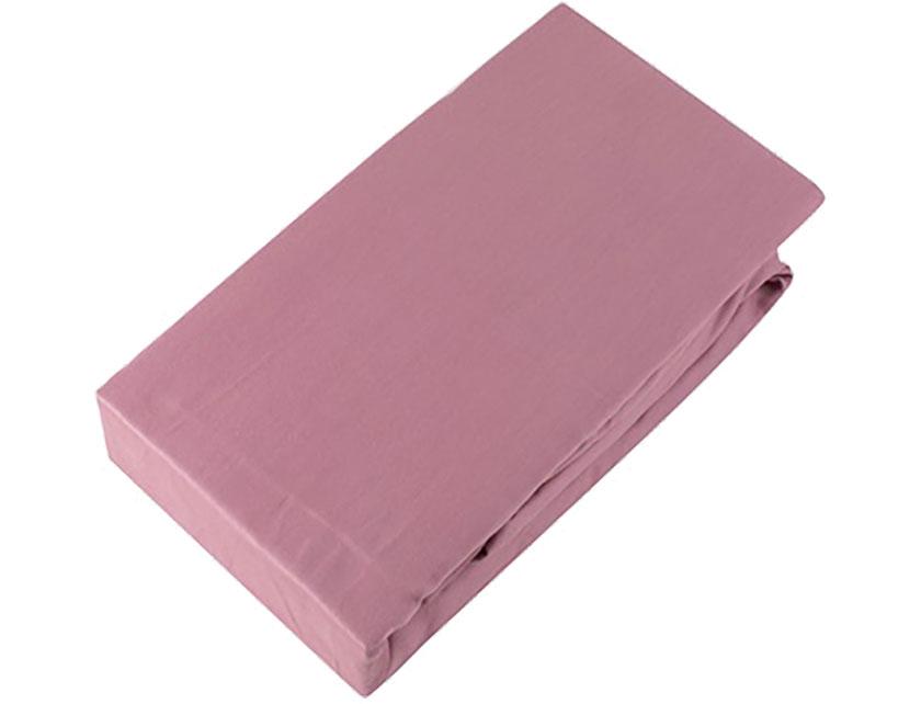 Простыня на резинке DOMOLETTI 1 17-1512, 90х200 см, розовая