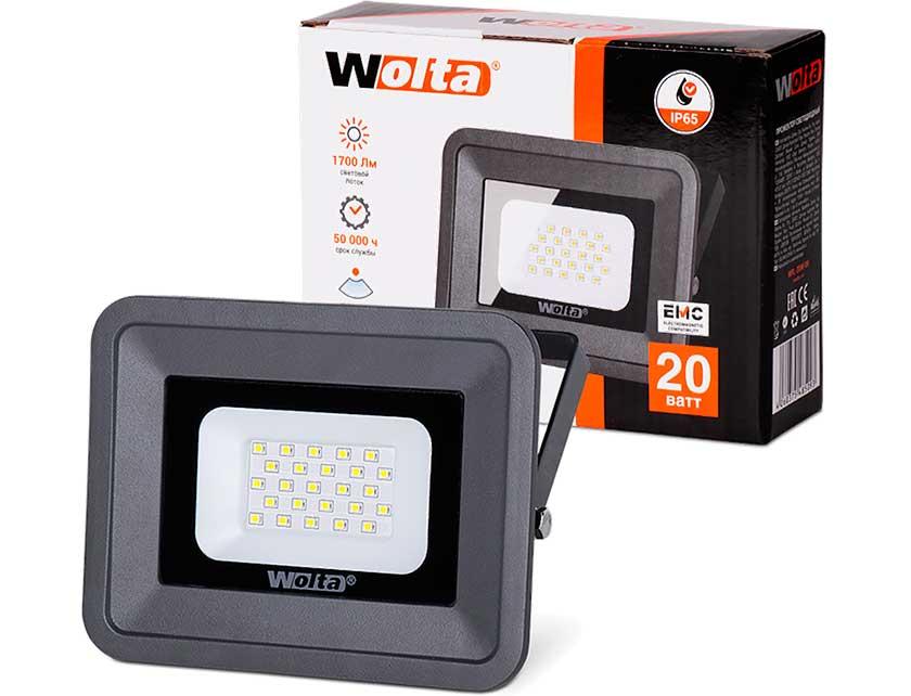 Прожектор светодиодный 20Вт 5500К IP65 WFL-20W/06 Wolta