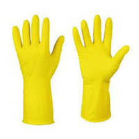 Перчатки латексные размер M (1 пара) желтые