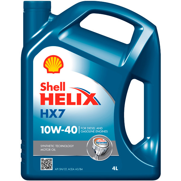 Масло моторное синтетическое Shell Helix  HX7 10W-40 4л