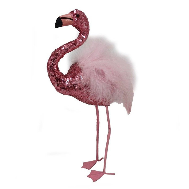 Сувенир новогодний "Фламинго" 32см, розовый, арт. A21691A-2 - фото 1 - id-p100914579