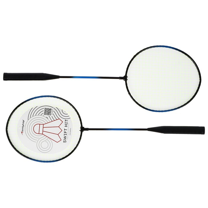 Бадминтон, набор 3 предмета: 2 металлические ракетки, чехол, цвета МИКС - фото 1 - id-p183311101