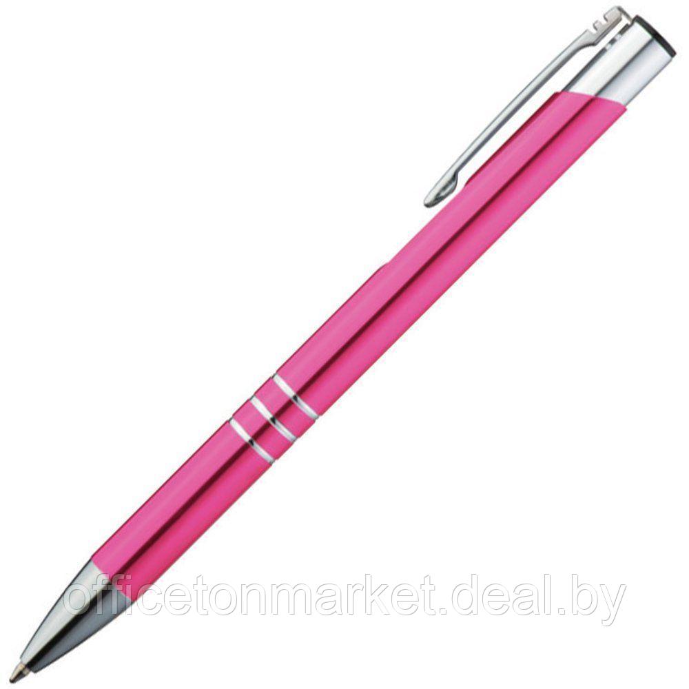 Ручка шариковая автоматическая "Ascot", 0.7 мм, розовый, серебристый стерж. синий - фото 1 - id-p166228121
