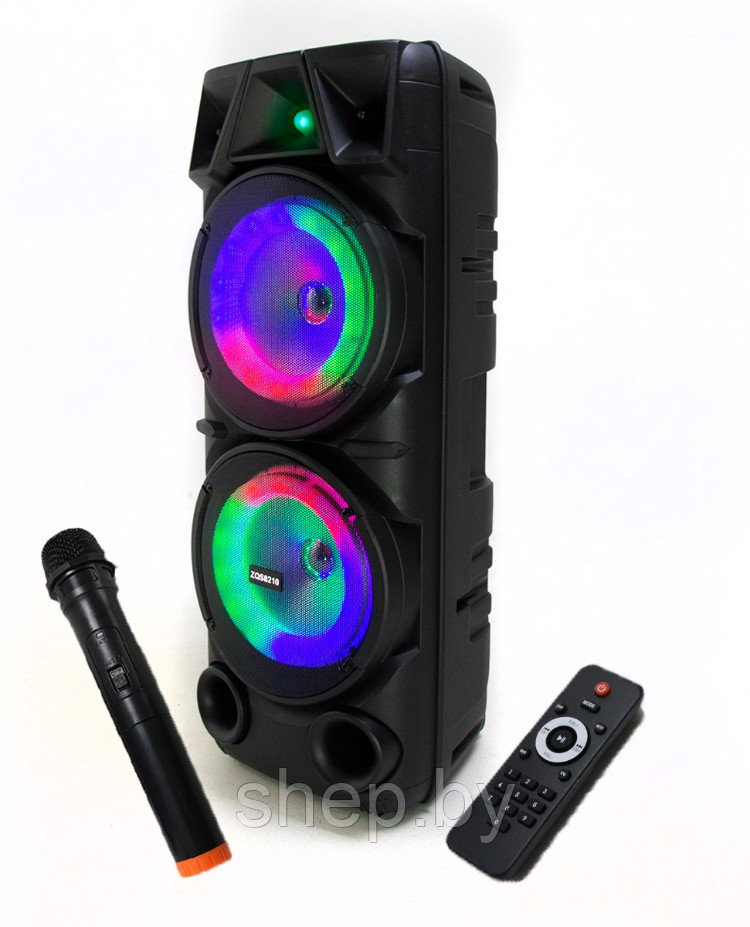 Акустическая система BT Speaker ZQS-8210 + пульт ДУ + беспроводной микрофон - фото 1 - id-p183393845