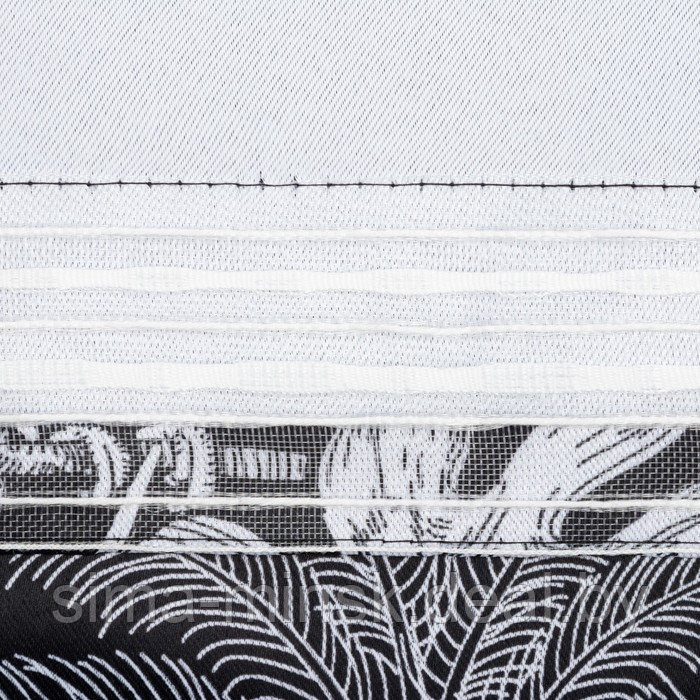 Штора портьерная Этель «Тропики", на шторной ленте 250х265 см, 210гр/м2, 100% п/э - фото 3 - id-p183393751