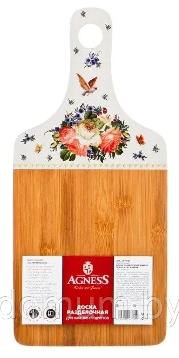 Разделочная доска бамбук 35х16х0,9см Agness 897-082