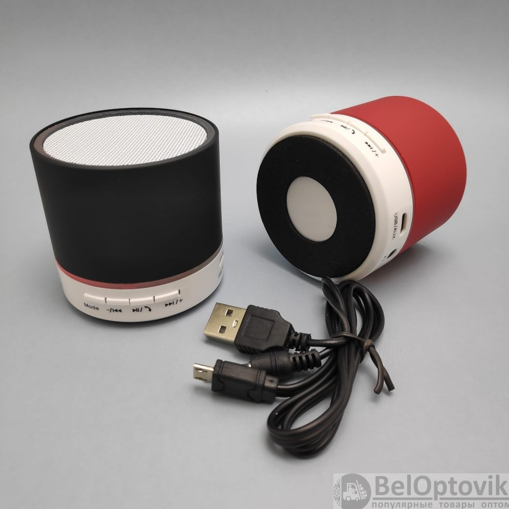 Портативная Bluetooth колонка со светодиодной подсветкой Mini speaker (TF-card, FM-radio) Синяя - фото 2 - id-p182116080