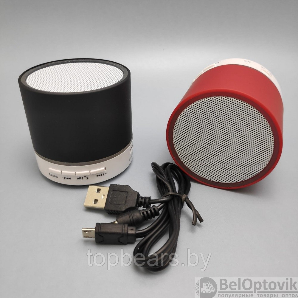 Портативная Bluetooth колонка со светодиодной подсветкой Mini speaker (TF-card, FM-radio) Черная - фото 6 - id-p183194944