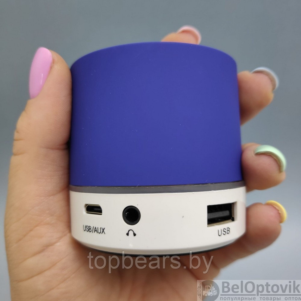 Портативная Bluetooth колонка со светодиодной подсветкой Mini speaker (TF-card, FM-radio) Черная - фото 9 - id-p183194944