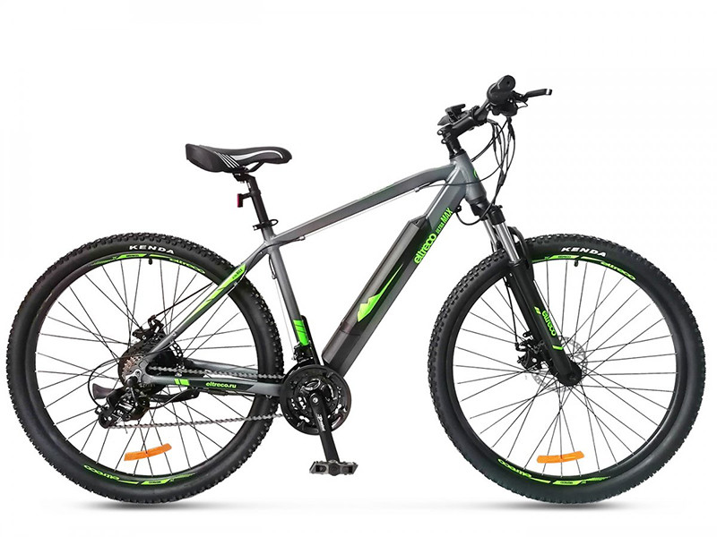 Электровелосипед Green City Ultra MAX серо-зеленый - фото 1 - id-p183442102