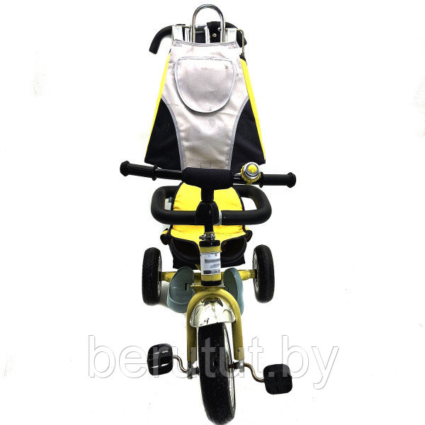 Велосипед трехколесный детский с ручкой и складной колясочной крышей / Прогулочный велосипед - фото 2 - id-p183455050