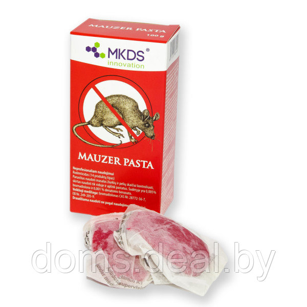 Крысиный яд. Родентицид для борьбы с грызунами Mauzer Pasta MKDS Mauzer Pasta - фото 2 - id-p183456872