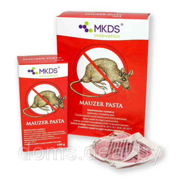 Крысиный яд. Родентицид для борьбы с грызунами Mauzer Pasta MKDS Mauzer Pasta - фото 3 - id-p183456872
