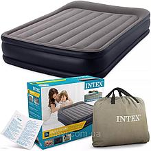 Надувная кровать Intex 152x203x42 Deluxe Pillow Rest Reised Bed, встроенный насос 220V