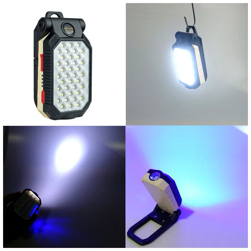 Светодиодный переносной фонарь-лампа USB Working Lamp W599В (4 режима свечения, 4 вида крепления) - фото 7 - id-p183462686