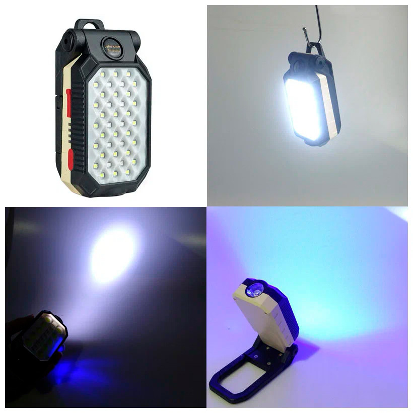 Светодиодный переносной фонарь-лампа USB Working Lamp W599В (4 режима свечения, 4 вида крепления) - фото 7 - id-p183462687