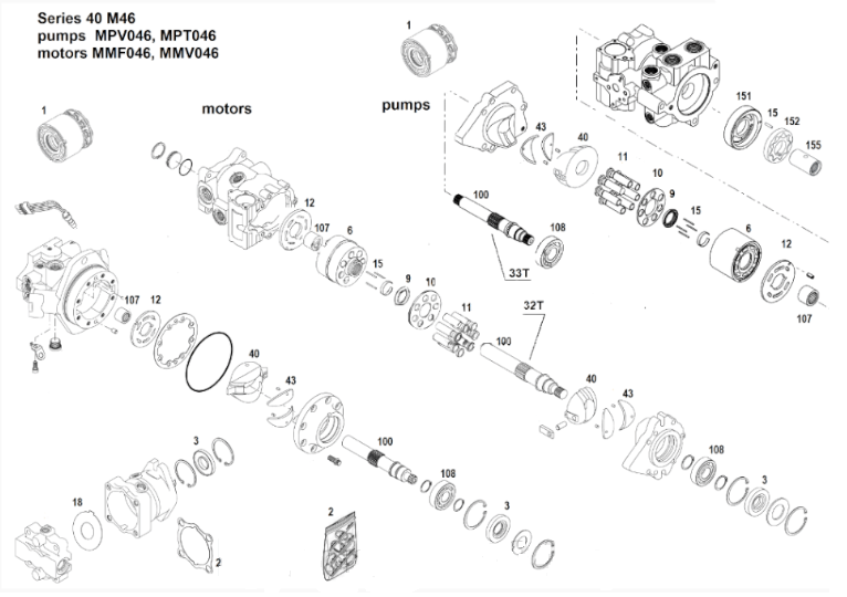 Гидромотор MMV 046 Sauer Danfoss (М46-4010)