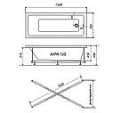 Ванна акриловая Triton (Тритон) АУРА 150, фото 2