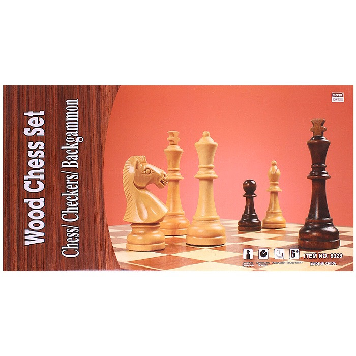 Игра 3 в1 Шахматы,шашки,нарды 49,5*49,5см (деревянные), фото 1