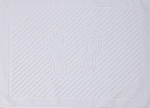 Махровое полотенце-коврик для ног АТК Отель 50х70 белое