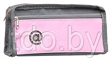 Пенал-косметичка: "ЧАСЫ" серый/розовый; материал-плотная ткань, размер 21*9,5*4 см.