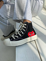 Кеды Converse X Comme des Garcons Play чёрные высокие 38