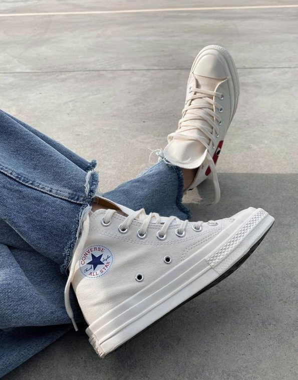 Кеды Converse X Comme des Garcons Play белые высокие - фото 8 - id-p183498651