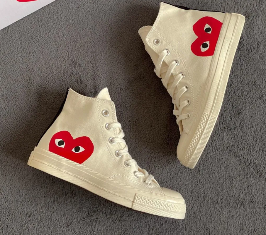 Кеды Converse X Comme des Garcons Play белые высокие 39 - фото 1 - id-p183499515