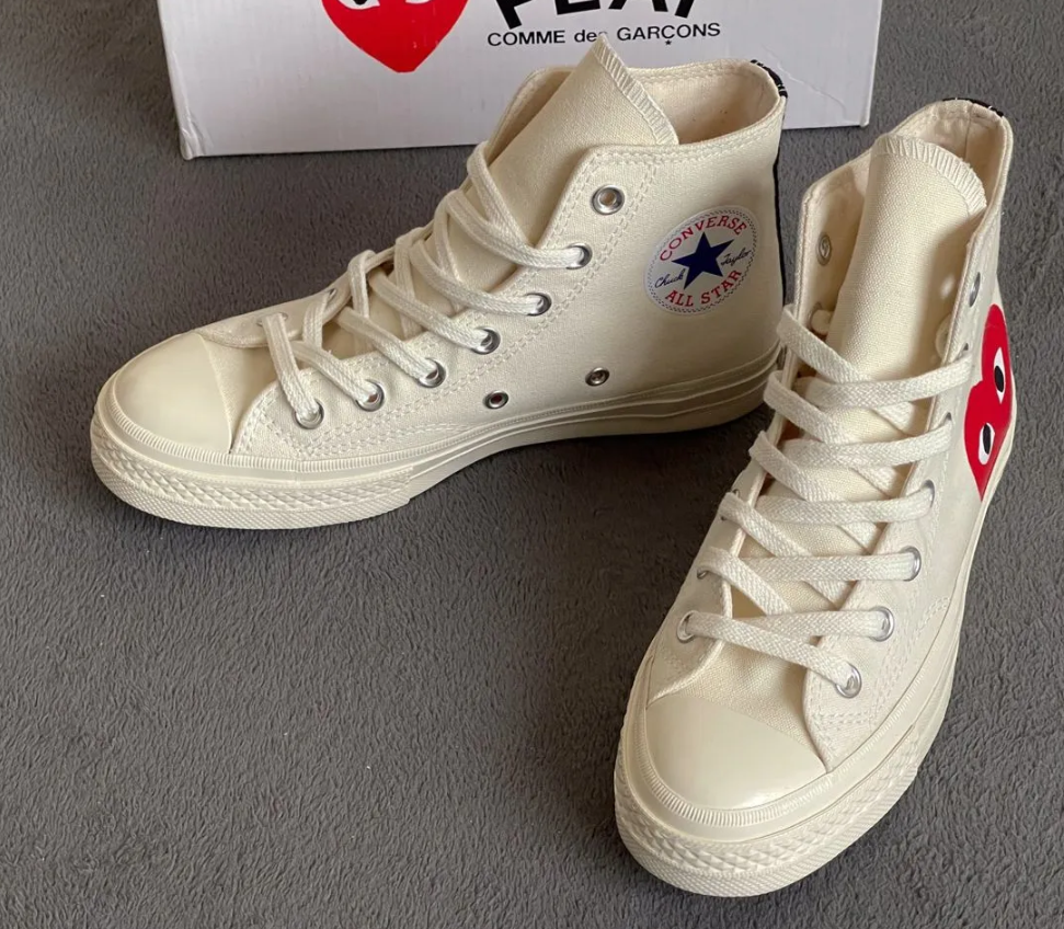 Кеды Converse X Comme des Garcons Play белые высокие - фото 4 - id-p183498651