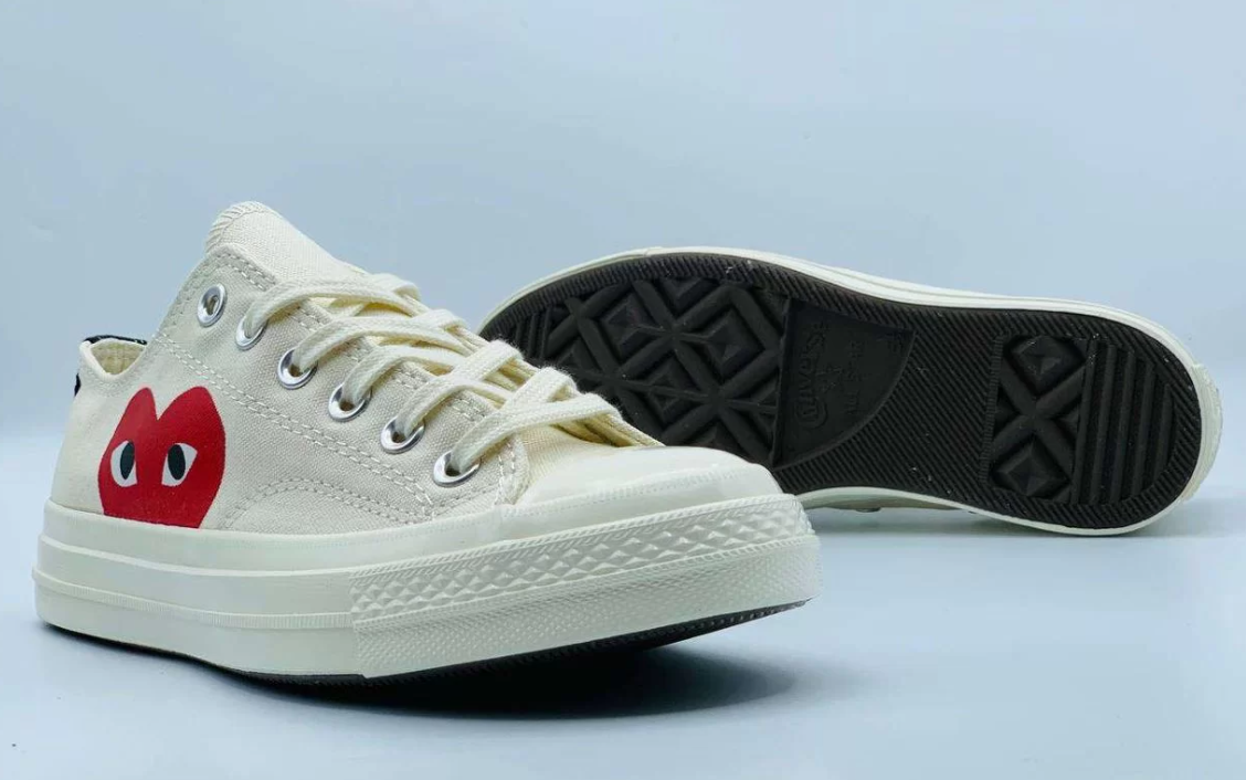 Кеды Converse X Comme des Garcons Play белые низкие - фото 3 - id-p183499639