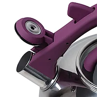 Чайник со свистком Kamille 2.8л нержавеющая сталь для индукции KM-0687A (фиолетовый), фото 4