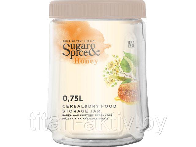Банка для сыпучих продуктов Honey 0,75 л, латте, SUGAR&SPICE - фото 1 - id-p180275550
