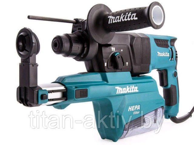 Перфоратор MAKITA HR 2652 в чем. + система пылеудаления (800 Вт, 2.2 Дж, 3 реж., патрон SDS-plus, ве - фото 1 - id-p183503086