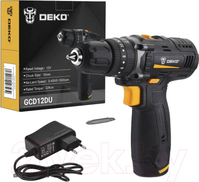 Аккумуляторная дрель-шуруповерт Deko GCD12DU / 063-4039