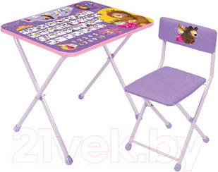 Комплект мебели с детским столом Ника  Маша и Медведь с азбукой / ММД2/А1