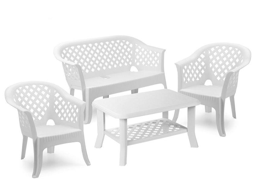 Комплект садовой мебели Ipae Progarden Veranda Set / SDN012BI (белый) - фото 1 - id-p183526068