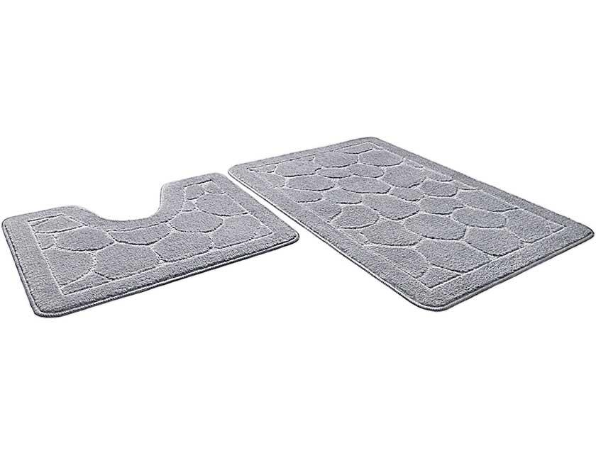 Набор ковриков для ванной ЭКО 861736, 60х90 см, 60х50 см, серый - фото 1 - id-p183526149