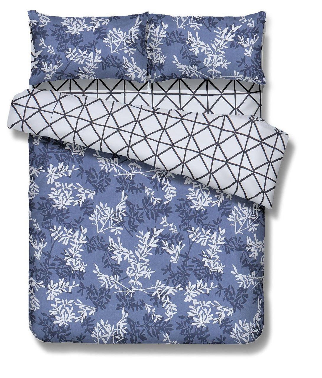 Комплект постельного белья Domoletti Синие цветы, 200х220 50х70, арт.PC5 - фото 1 - id-p183529018