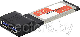 Orient  Adapter Express Card/34mm-->USB3.0 2 port + Б.П.