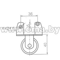 Колесо мебельное D35 02-RS.A1 REJS