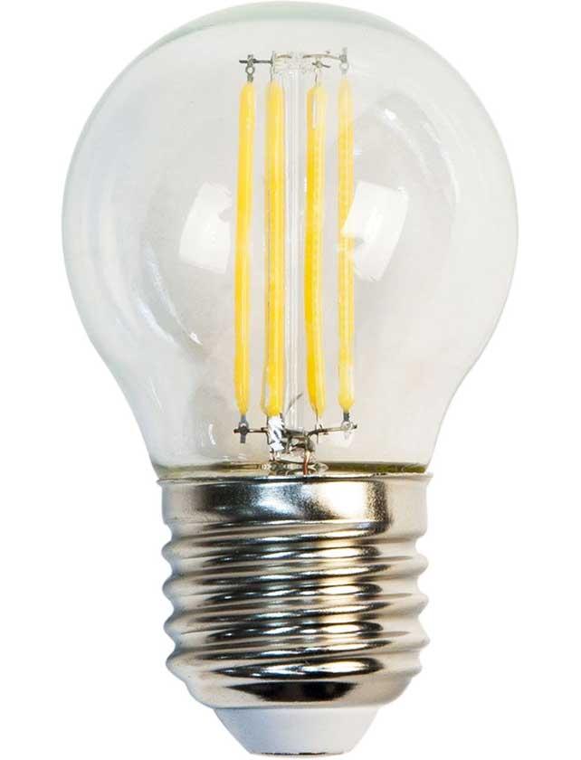 Лампа светодиодная филаментная G45 4Вт Е27 4000К LED-F G45 4W 4000K E27 HORIZONT - фото 1 - id-p183527503