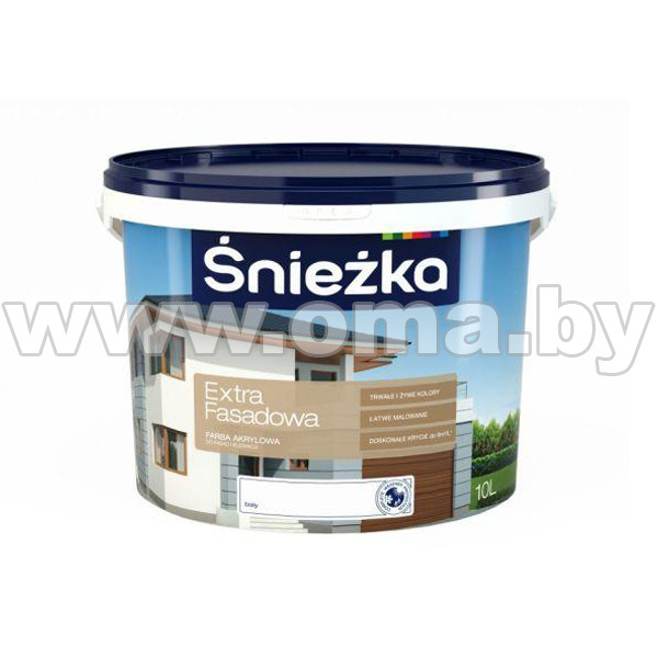 Краска Sniezka Extra Fasadowa 10л (Белая) - фото 1 - id-p183528397